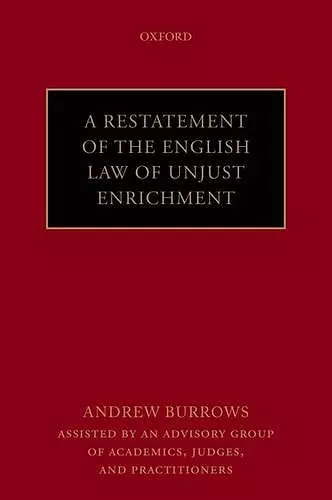 A Restatement of the English Law of Unjust Enrichment cover