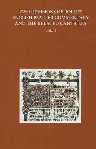 Two Revisions of Rolle's English Psalter Commentary and the Related Canticles cover