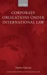 Corporate Obligations under International Law cover