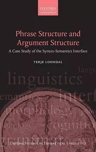 Phrase Structure and Argument Structure cover