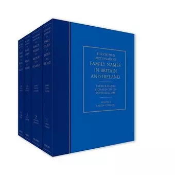 The Oxford Dictionary of Family Names in Britain and Ireland cover