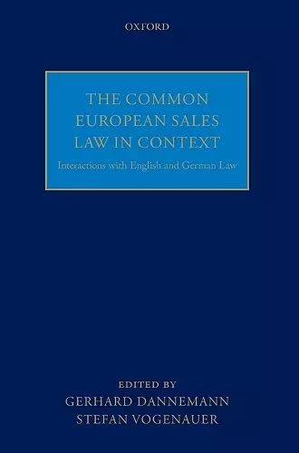 The Common European Sales Law in Context cover