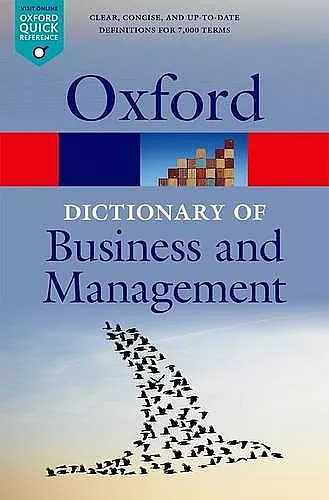 A Dictionary of Business and Management cover