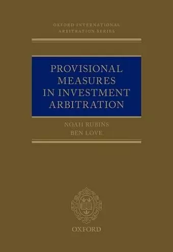 Provisional Measures in Investment Arbitration cover