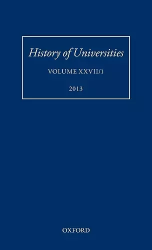 History of Universities cover