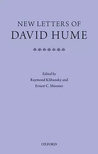 New Letters of David Hume cover