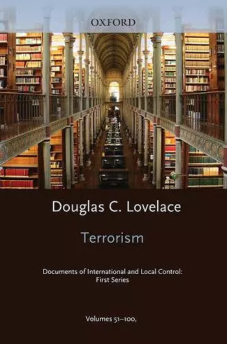 Terrorism: Documents of International and Local Control: 1st Series Index 2009 cover