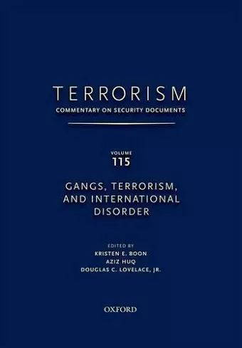 TERRORISM: COMMENTARY ON SECURITY DOCUMENTS VOLUME 115 cover