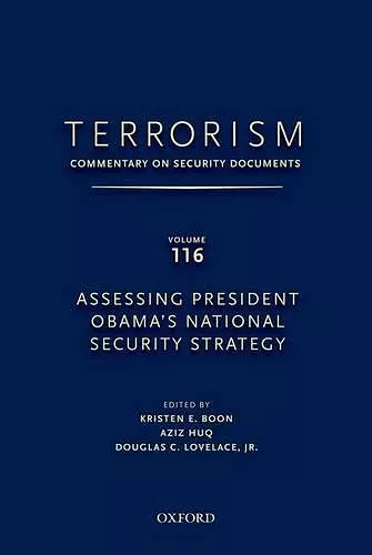 TERRORISM: COMMENTARY ON SECURITY DOCUMENTS VOLUME 116 cover