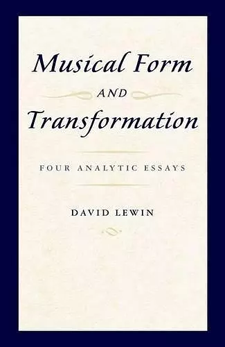 Musical Form and Transformation cover