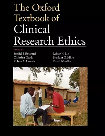 The Oxford Textbook of Clinical Research Ethics cover