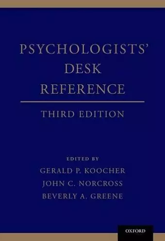 Psychologists' Desk Reference cover