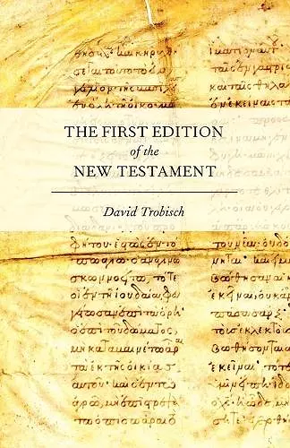 The First Edition of the New Testament cover