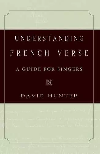 Understanding French Verse cover