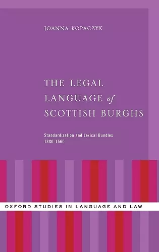 The Legal Language of Scottish Burghs cover