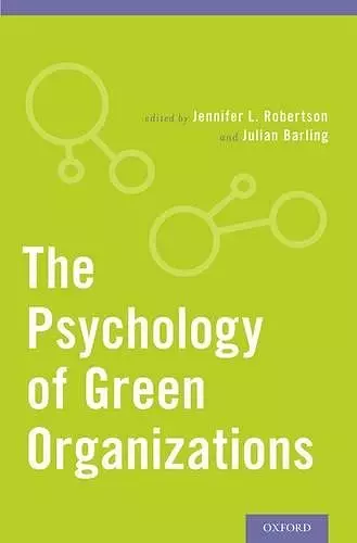 The Psychology of Green Organizations cover