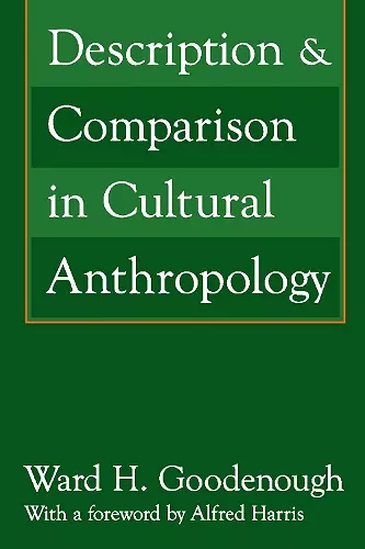 Description and Comparison in Cultural Anthropology cover