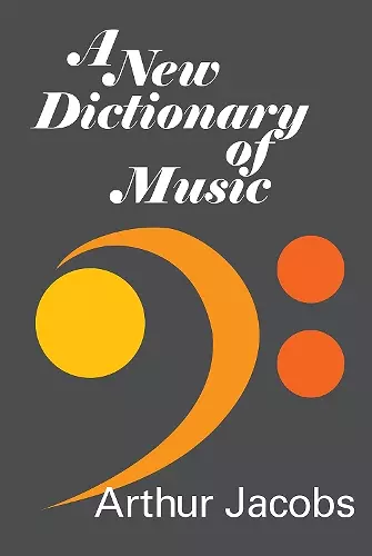 A New Dictionary of Music cover