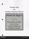 Student Activities Manual Answer Key for Points de départ cover