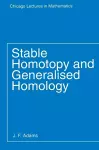 Stable Homotopy and Generalised Homology cover