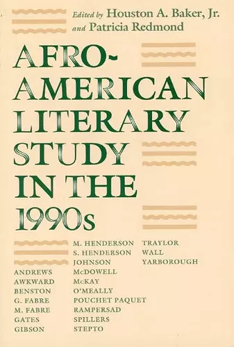 Afro-American Literary Study in the 1990s cover