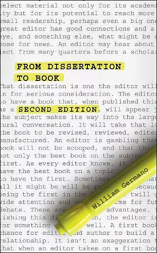 From Dissertation to Book, Second Edition cover