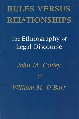 Rules versus Relationships cover