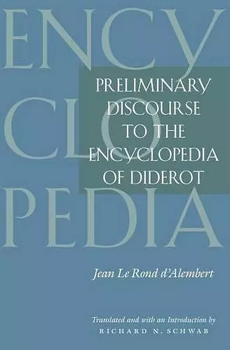 Preliminary Discourse to the Encyclopedia of Diderot cover