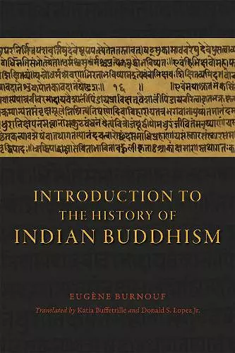 Introduction to the History of Indian Buddhism cover