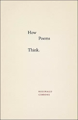 How Poems Think cover