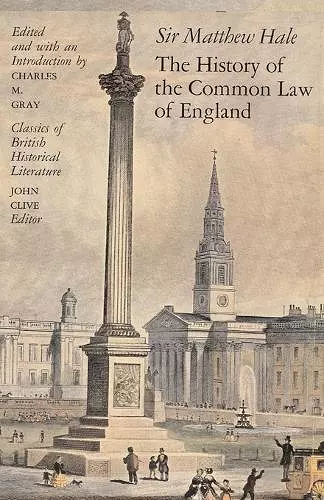 The History of the Common Law of England cover