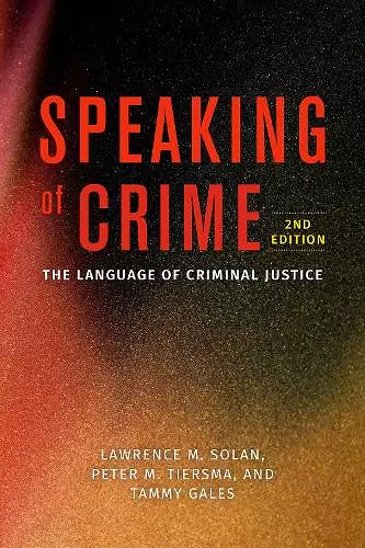 Speaking of Crime cover