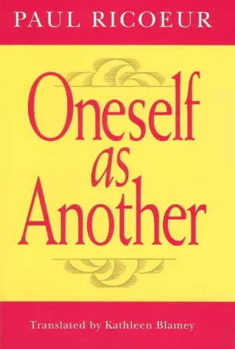 Oneself as Another cover