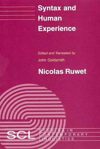 Syntax and Human Experience cover