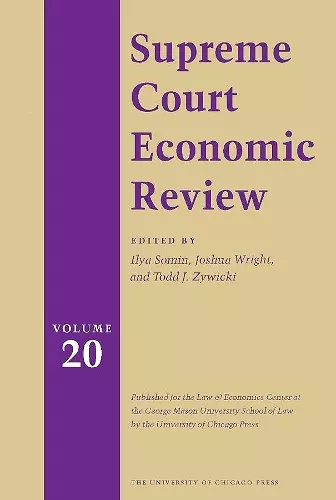 Supreme Court Economic Review, Volume 20 cover