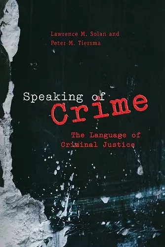 Speaking of Crime cover