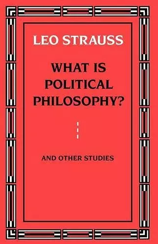 What is Political Philosophy? cover
