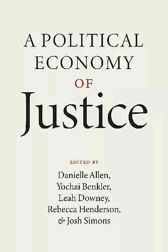 A Political Economy of Justice cover