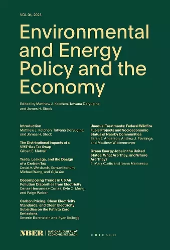 Environmental and Energy Policy and the Economy cover