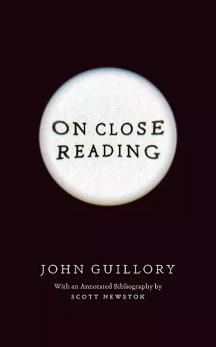 On Close Reading cover