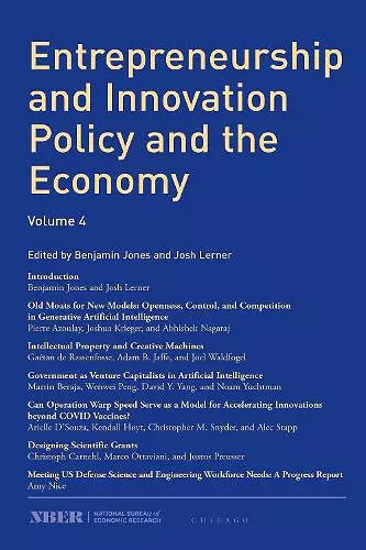 Entrepreneurship and Innovation Policy and the Economy cover