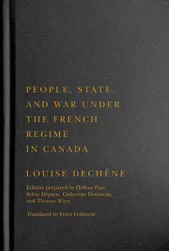 People, State, and War under the French Regime in Canada cover