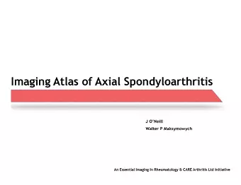 Imaging Atlas of Axial Spondyloarthritis cover