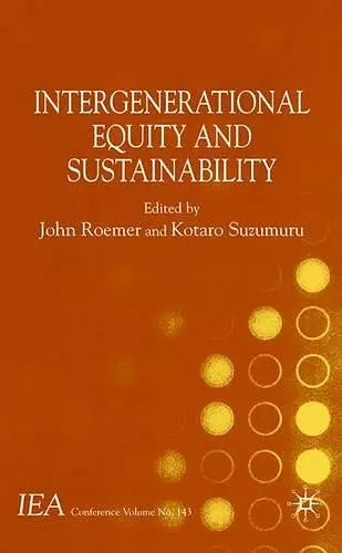 Intergenerational Equity and Sustainability cover
