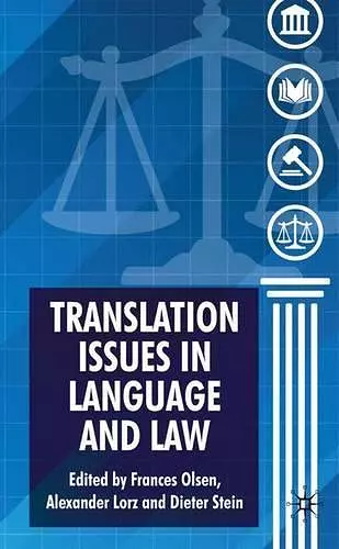 Translation Issues in Language and Law cover