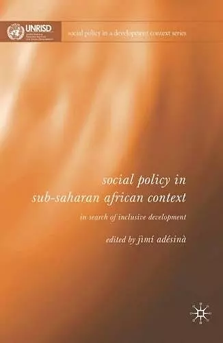 Social Policy in Sub-Saharan African Context cover