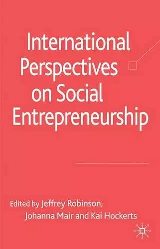 International Perspectives on Social Entrepreneurship cover