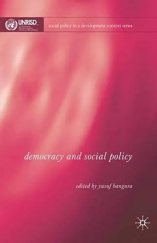 Democracy and Social Policy cover