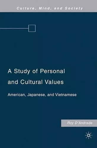 A Study of Personal and Cultural Values cover