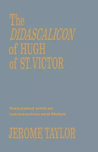 The Didascalicon of Hugh of Saint Victor cover